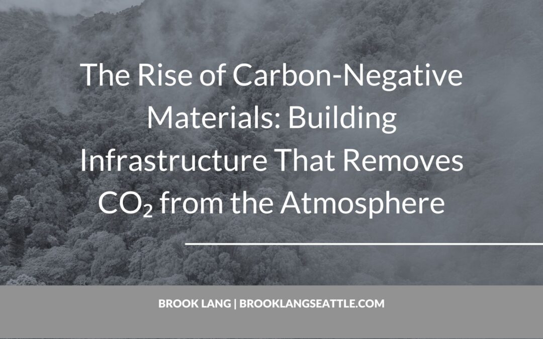 The Rise of Carbon-Negative Materials: Building Infrastructure That Removes CO₂ from the Atmosphere